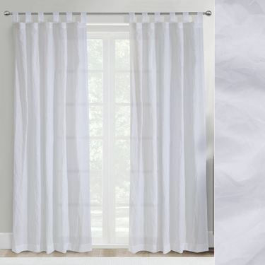 Aura Sheer Curtain Panel WhiteImage