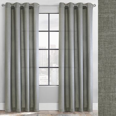 Allaben Grommet Curtain Panel GrayImage