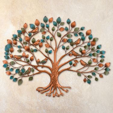Tranquil Tree of Life Wall Sculpture Multi EarthImage