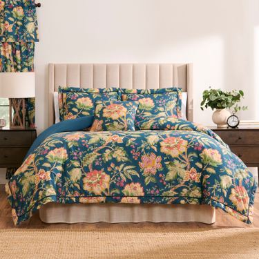 Secret Garden II Comforter Set NavyImage