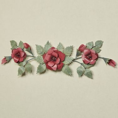 Les Fleurs Claret Rose Swag Wall TopperImage