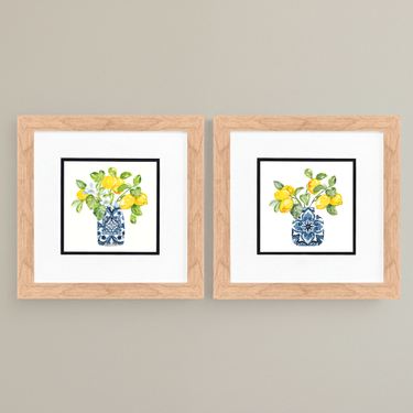 Lemon Life Framed Wall Art Yellow Set of TwoImage