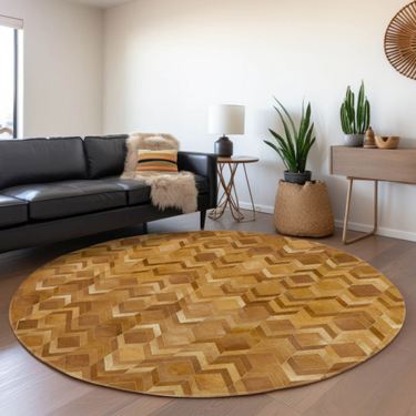 Geometric Illusion Round Rug 8 RoundImage