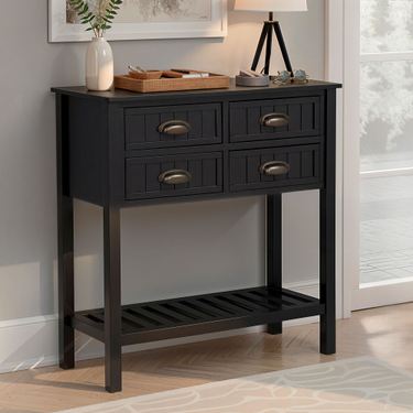 Baxley Console Table Distressed BlackImage