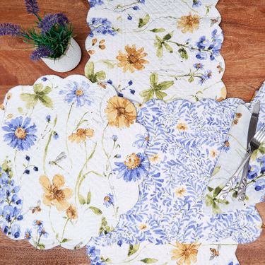 Lovely Blues Table Runner 14 x 51Image