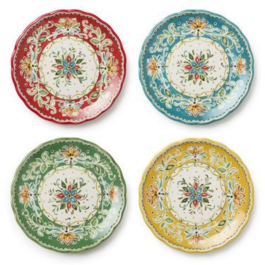 Provence Dinner Plates Multi Earth Set of FourImage