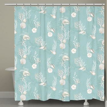 Tranquil Morning Shower Curtain Aqua 71 x 72Image