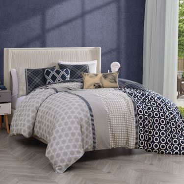 Vertigeo Comforter Bed Set NavyImage