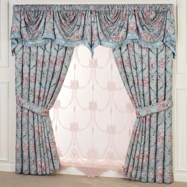 Chateau Empire Valance Aqua 110 x 28Image