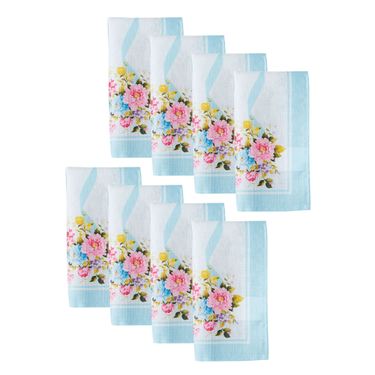 Blooming Rose Napkins White Set of EightImage