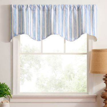 Breeze Stripes Scalloped Valance 50 x 16Image