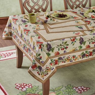Fruit Medley Oblong Tablecloth Multi WarmImage