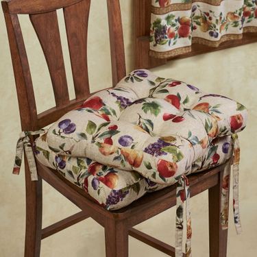 Fruit Medley Chair Pads Multi Warm Set of TwoImage