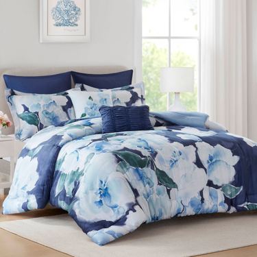 Shanti Comforter Bed Set BlueImage