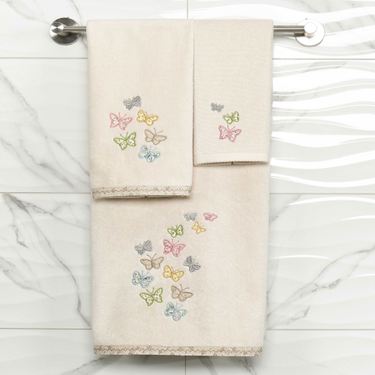 Mariposa Butterfly Bath Towel Set Bath Hand FingertipImage