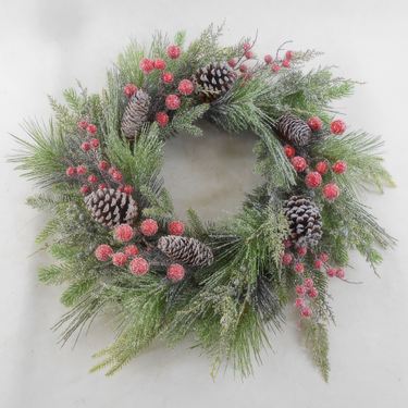 Iced Berry and Pine Wreath GreenImage