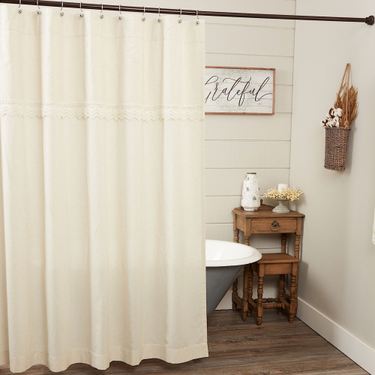 Flax and Lace Shower Curtain Natural 72 x 72Image