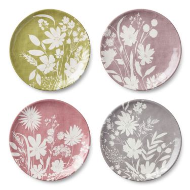 Wildflowers Dinner Plates Multi Earth Set of FourImage