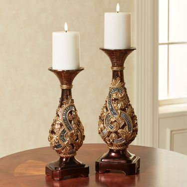 Daniella Candleholders Mahogany Set of TwoImage