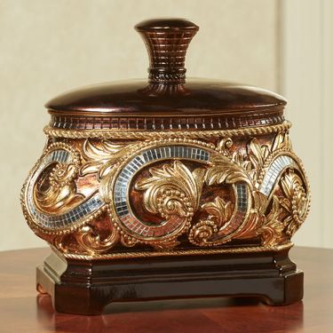 Daniella Decorative Covered Box MahoganyImage
