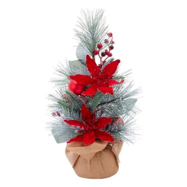 Festive Poinsettia Decorative Tree RedImage