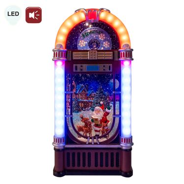 Holiday Musical Swirl Tabletop Jukebox Multi WarmImage