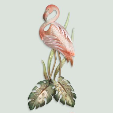 Flamingo Foliage Wall Sculpture PinkImage