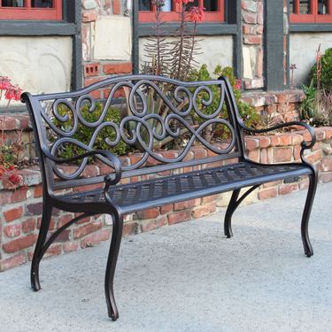 Classic Scroll Aluminum BenchImage