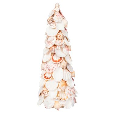 Shell Christmas Tree Table Accent Off WhiteImage