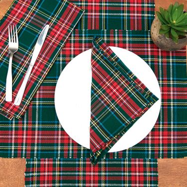 Weston Plaid Table Runner Green 13 x 72Image