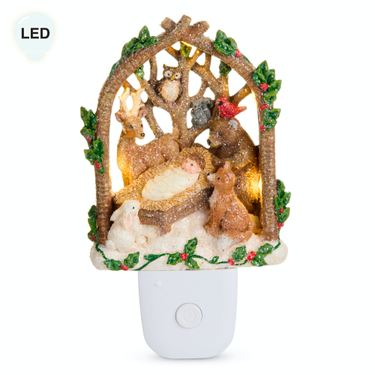 Woodland Nativity Nightlight BrownImage