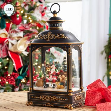 Santa and Friends LED Lantern BlackImage