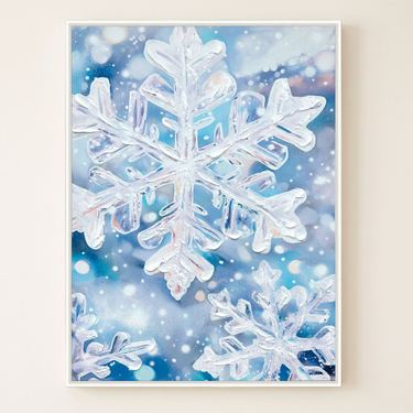 Winter Star II Framed Canvas Wall Art Multi PastelImage
