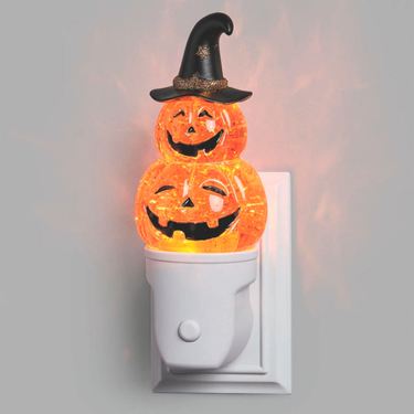 Jack o Lantern Swirl Halloween Nightlight OrangeImage