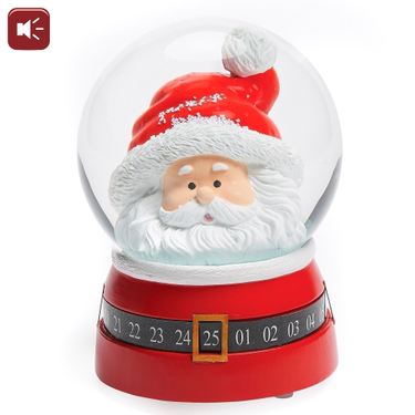 Santa Countdown Musical Glitterdome RedImage