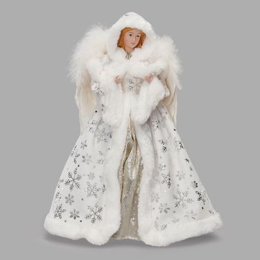 Snowflake Angel Tree Topper WhiteImage