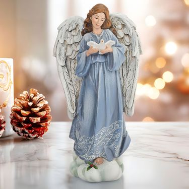Angel with Dove Figurine BlueImage