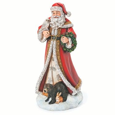 Santas Forest Friends Table Sculpture RedImage