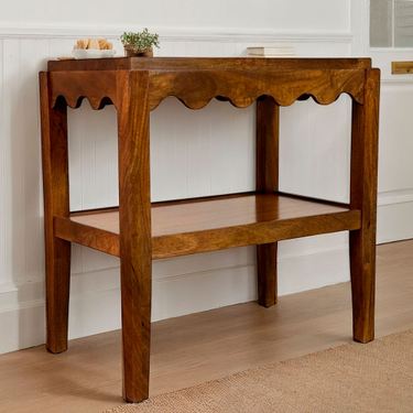 Sienna Scallop Side Table ChestnutImage