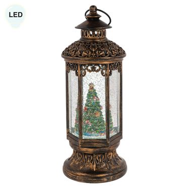 Christmas Tree Swirl LED Lantern BronzeImage