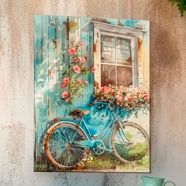 Simpler Times Canvas Wall Art BlueImage