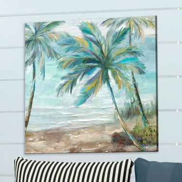 Coastal Palm II Canvas Wall Art Multi CoolImage