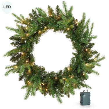 Winter Pine LED Wreath GreenImage