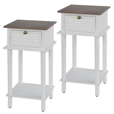 Calverley Side Table Pair WhiteImage