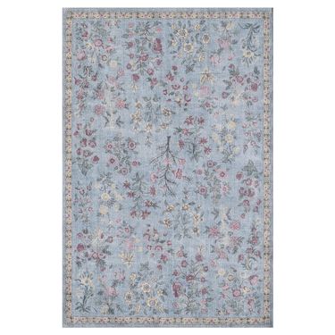 Bountiful Blooms Rectangle Rug Light BlueImage
