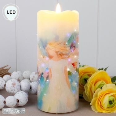 Amazing Grace Angel LED Candle IvoryImage