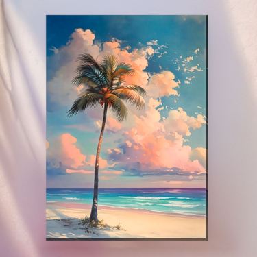 Cotton Candy Clouds Canvas Wall Art Multi PastelImage
