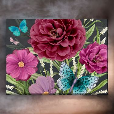 Bold Beauties Floral Canvas Wall Art Multi WarmImage