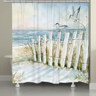 Coastal Dunes Shower Curtain Light Blue 71 x 74Image