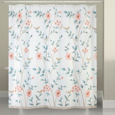 Pretty Birds Shower Curtain Multi Pastel 72 x 72Image